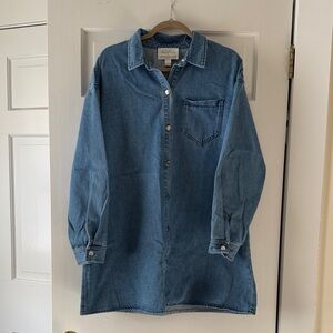 Anthropologie Denim Blue Mini Dress